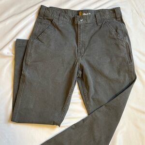 Carhartt 102291 Rugged Flex Rigby Pants 34x30 Gray Relaxed Fit Workwear